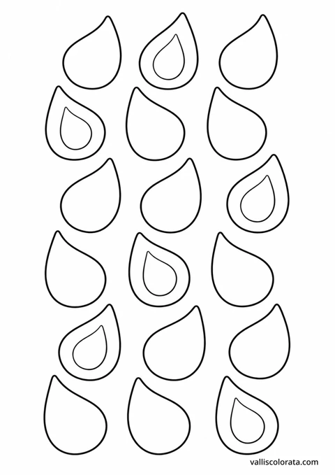Floating Drops. A Gentle Patterns coloring page from Gentle Patterns. Download the branded PNG or A4 PDF.