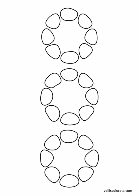 Pebble Rings. A Gentle Patterns coloring page from Gentle Patterns. Download the branded PNG or A4 PDF.