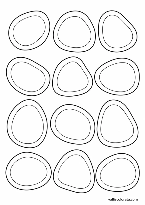 Nested Pebbles. A Gentle Patterns coloring page from Gentle Patterns. Download the branded PNG or A4 PDF.