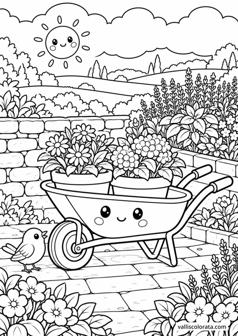 Tačke s cvijećem. Bojanka iz kolekcije Tihi vrtovi. Preuzmite PNG s oznakom Vallis Colorata ili A4 PDF.